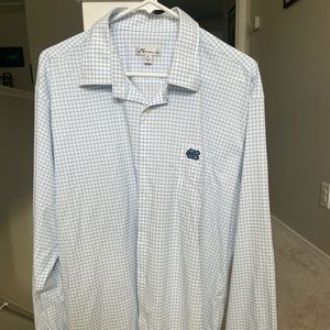 Peter Millar XL UNC Long Sleeve Button Up Shirt